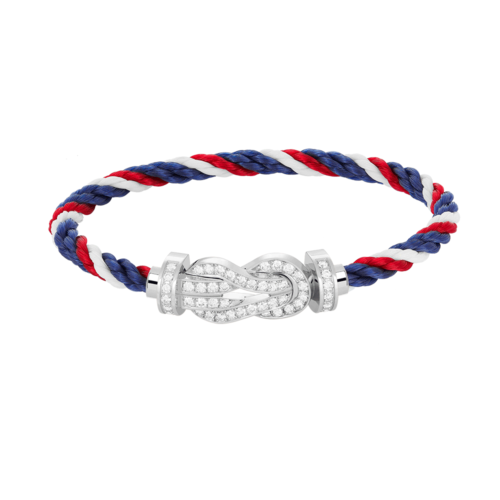 [Olivia JW]CHANCE LARGE 8 FIGURE BUCKLE FULL DIAMOND BRACELET SILVER
