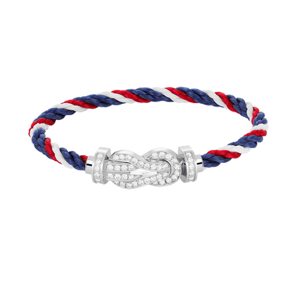 [Olivia JW]CHANCE LARGE 8 FIGURE BUCKLE FULL DIAMOND BRACELET SILVER