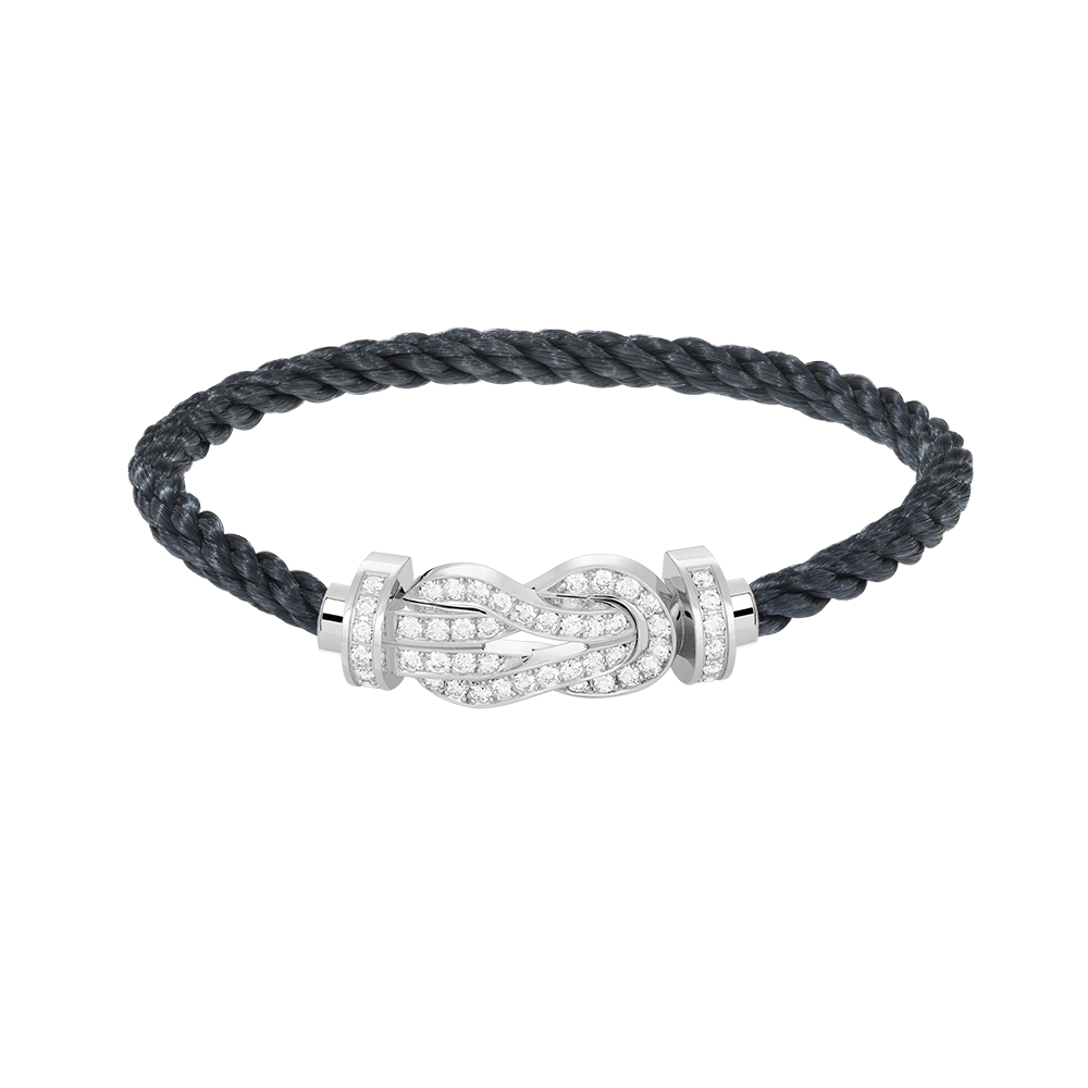 [Olivia JW]CHANCE LARGE 8 FIGURE BUCKLE FULL DIAMOND BRACELET SILVER