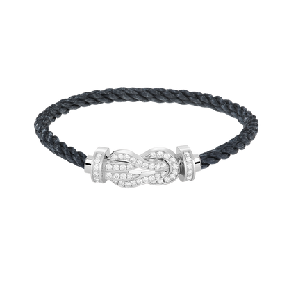 [Olivia JW]CHANCE LARGE 8 FIGURE BUCKLE FULL DIAMOND BRACELET SILVER