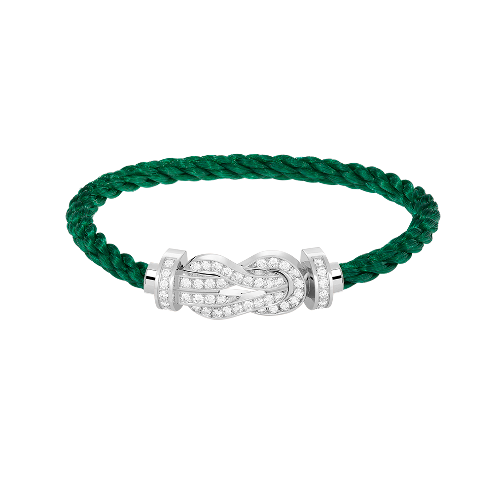 [Olivia JW]CHANCE LARGE 8 FIGURE BUCKLE FULL DIAMOND BRACELET SILVER
