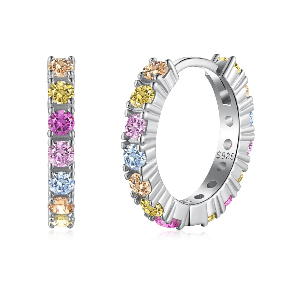 [Olivia JW]Radiant Colorful Round Cut Earrings
