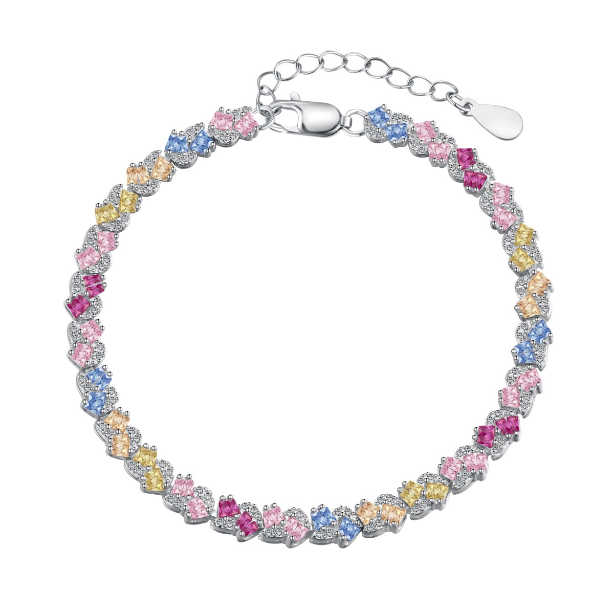 [Olivia JW]Ornate Colorful Flower Shape Party Bracelet