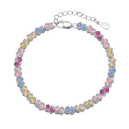 [Olivia JW]Ornate Colorful Flower Shape Party Bracelet