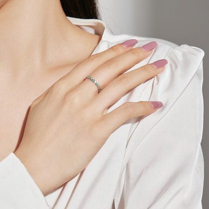 [Olivia JW]Sparkling Vibrant Round Shape Daily Ring
