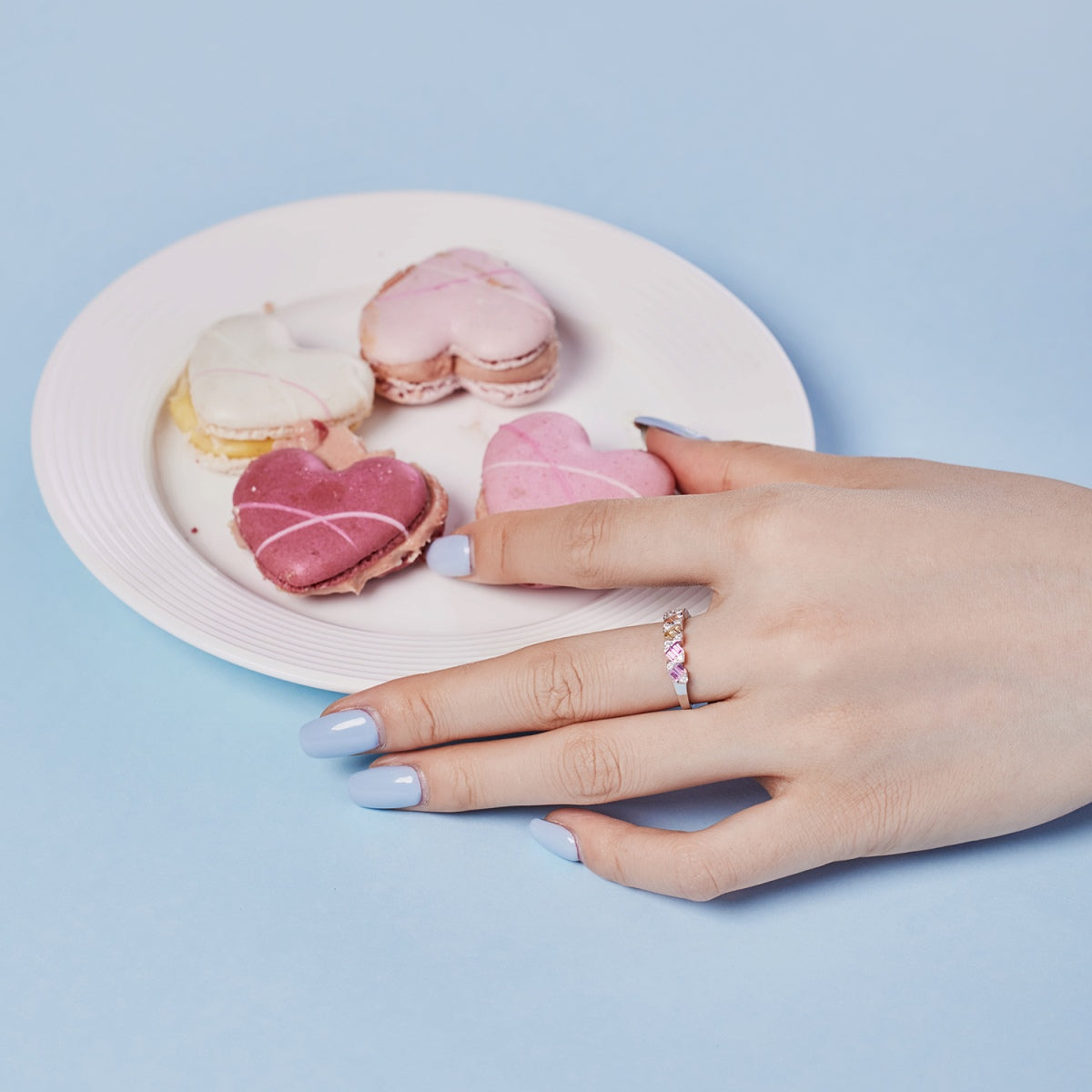 [Olivia JW]Delicate Vibrant Emerald Cut Daily Ring