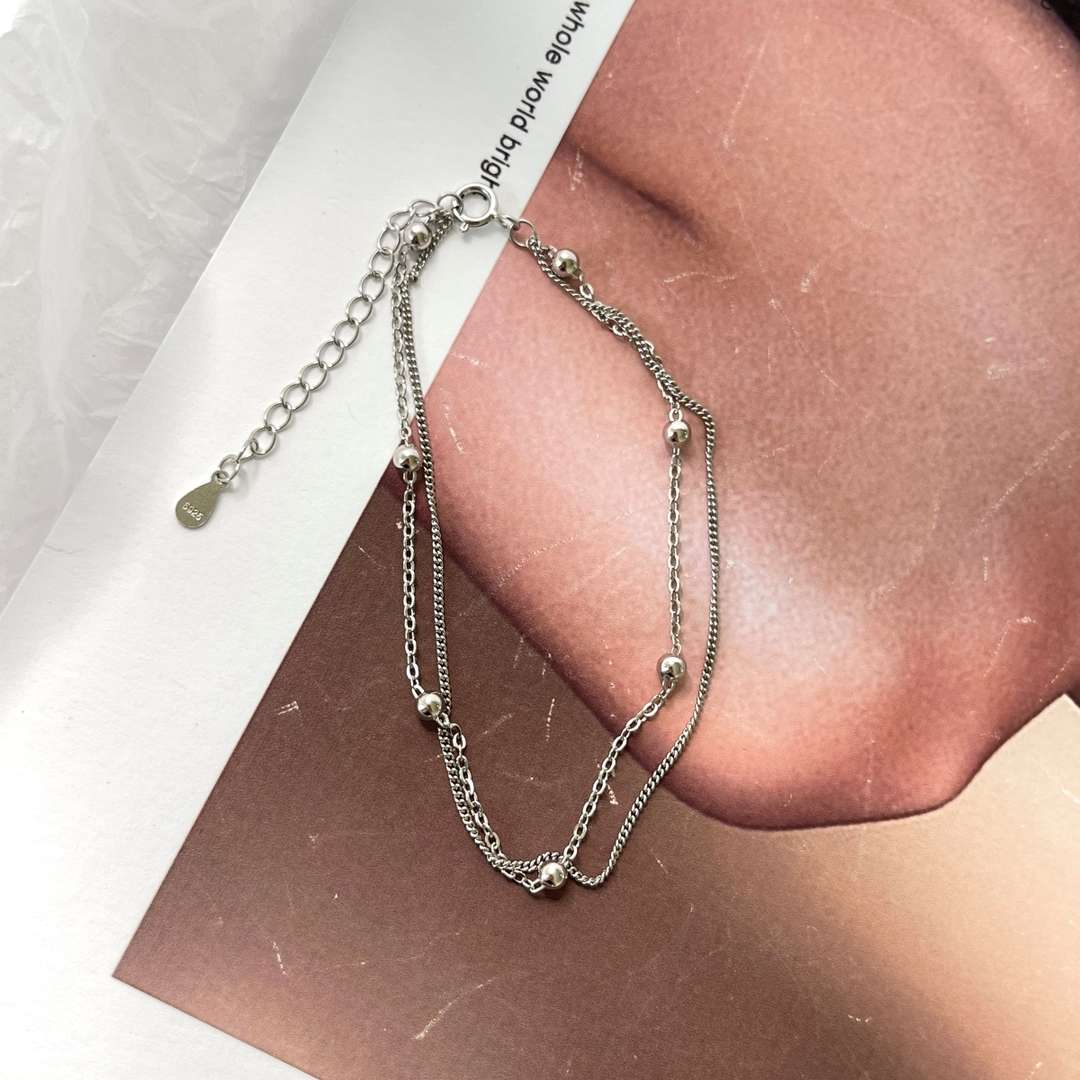 [Olivia JW]Delicate Bead Double Layer Bracelet