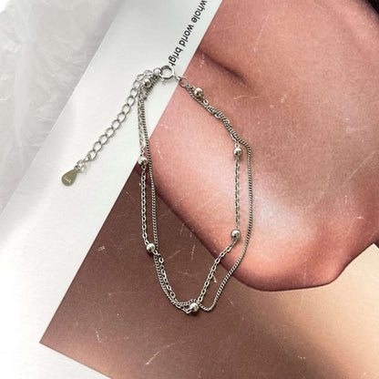 [Olivia JW]Delicate Bead Double Layer Bracelet
