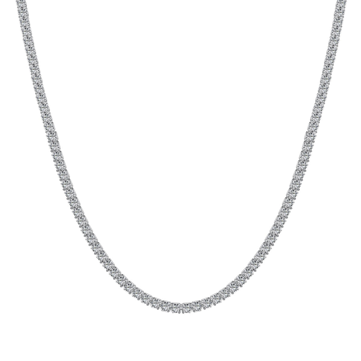 [Olivia JW]Delicate Round Shape Tennis Necklace