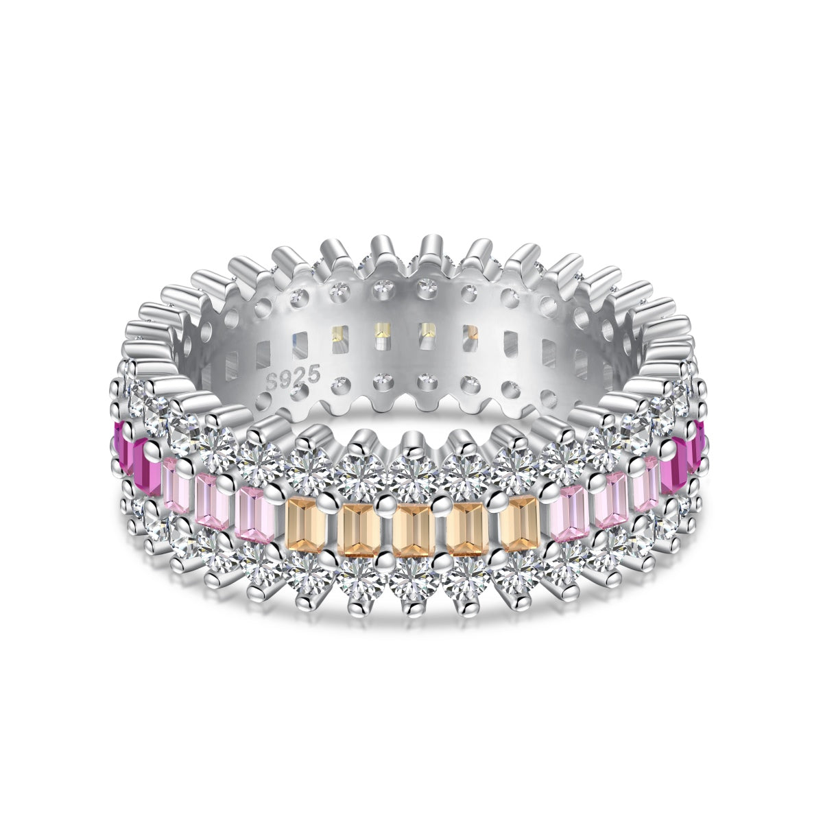 [Olivia JW]Ornate Colorful Radiant Cut Daily Ring