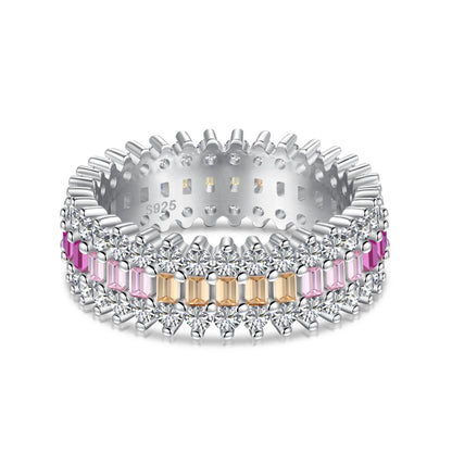 [Olivia JW]Ornate Colorful Radiant Cut Daily Ring