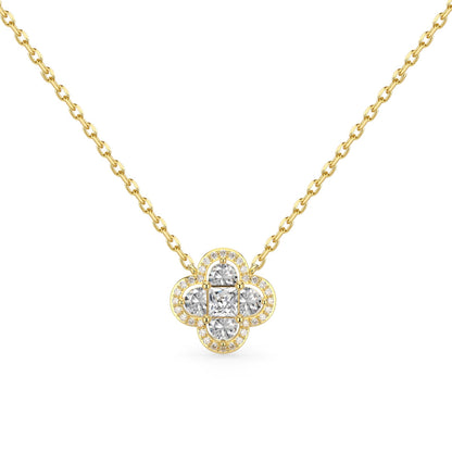 [Olivia JW]Spliced Lucky Four-Leaf Clover Versatile Necklace