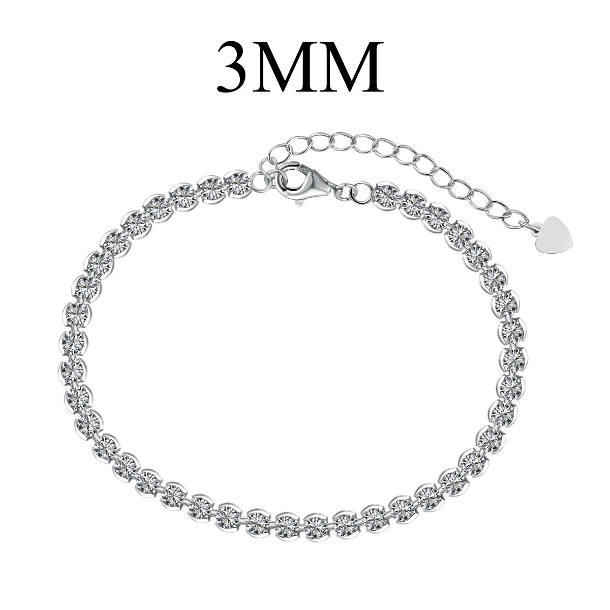 [Olivia JW]Ornate  Sparkling Round Cut Daily Bracelet