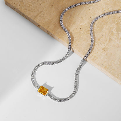 [Olivia JW]2.0 carat Ornate Emerald Cut Necklace