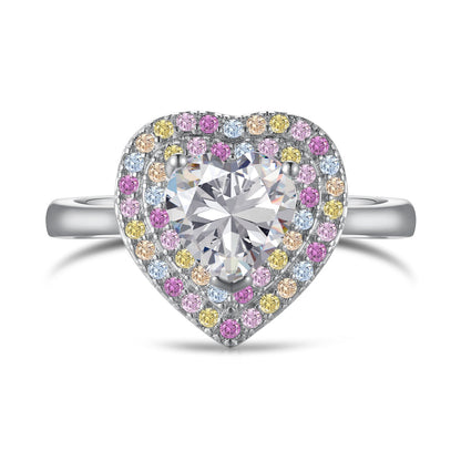 [Olivia JW]Delicate Ebullient Heart Shape Wedding Ring