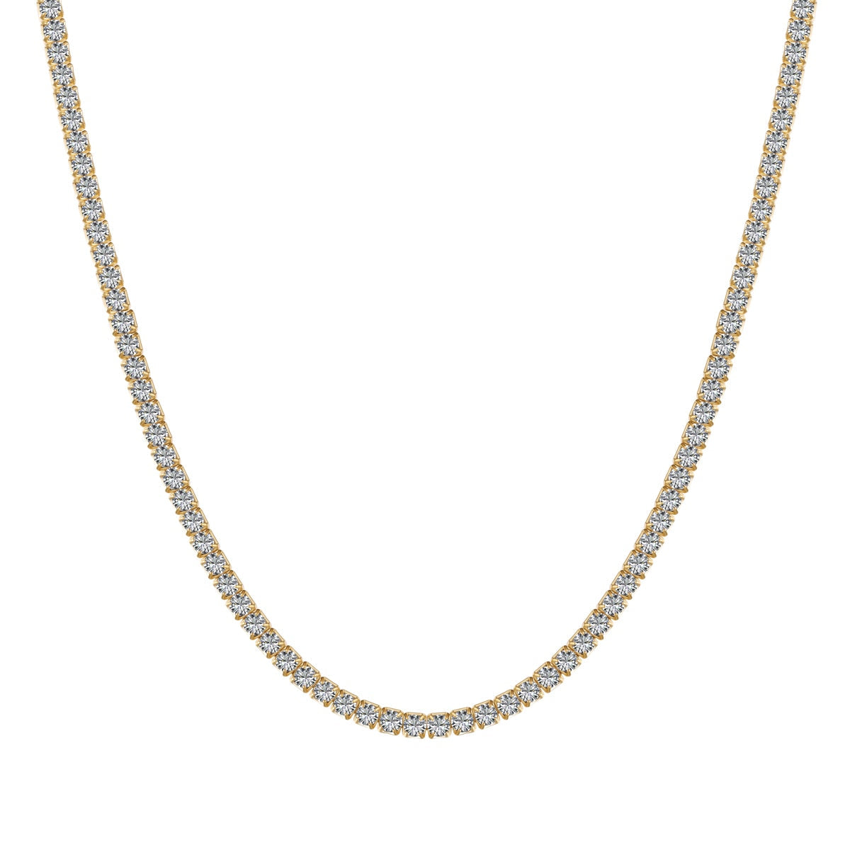 [Olivia JW]Delicate Round Shape Tennis Necklace