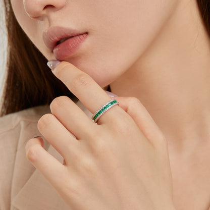 [Olivia JW]Delicate Colorful Round Cut Daily Ring