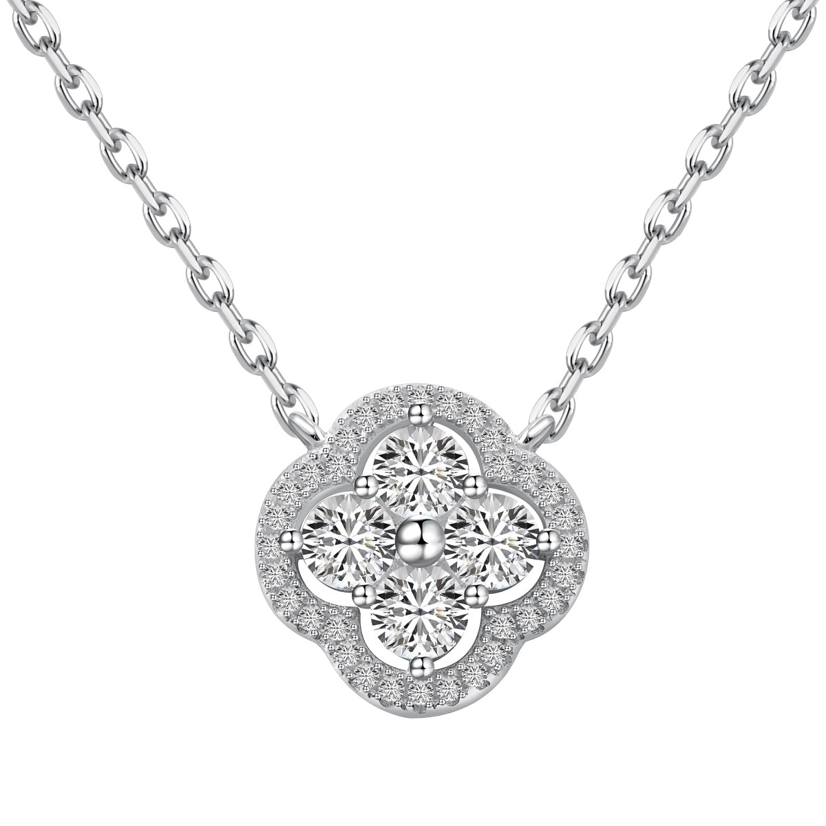 [Olivia JW]Exquisite Necklace With Four-Leaf Clover Flower Design