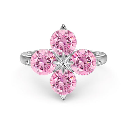 [Olivia JW]Four-Leaf Clover Eight-Pointed Star Ring