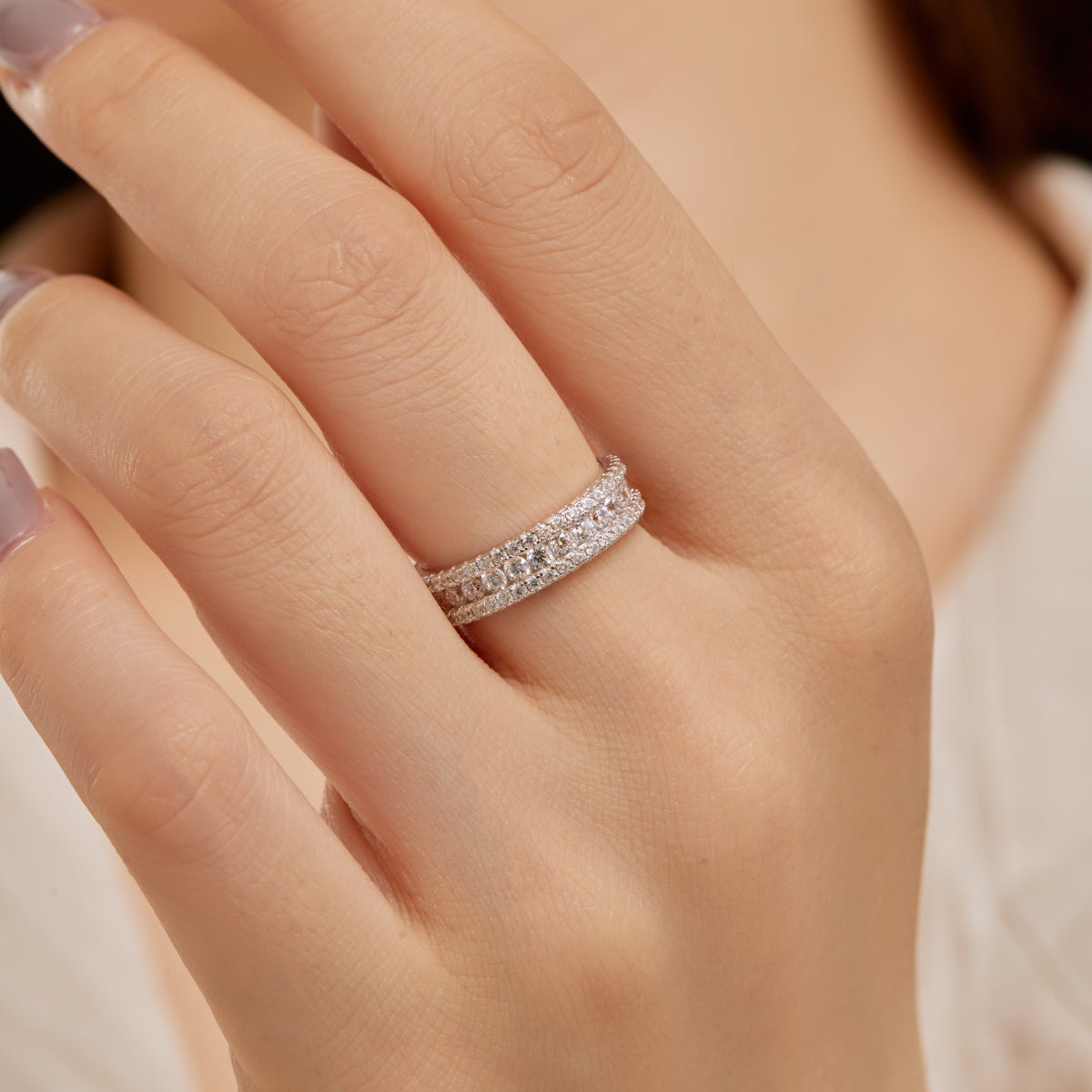 [Olivia JW]Delicate Colorful Round Cut Daily Ring
