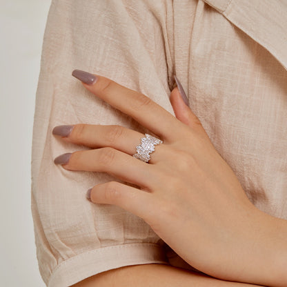 [Olivia JW]Luxurious Colorful Radiant Cut Daily Ring