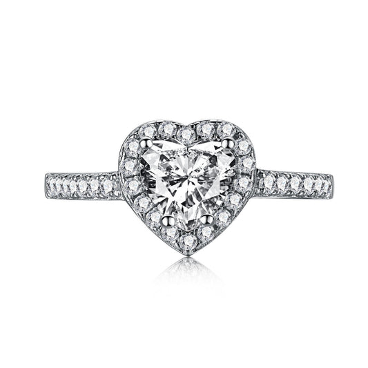 [Olivia JW]Eternity Splashy Romantic Heart Shape Lover Ring