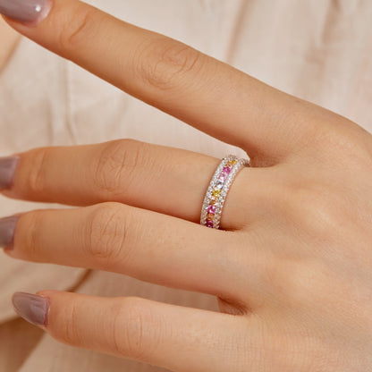 [Olivia JW]Delicate Colorful Round Cut Daily Ring