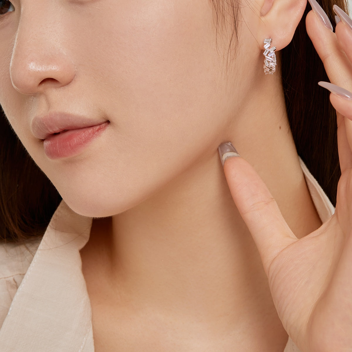 [Olivia JW]Dazzling Colorful Emerald Cut Daily Earrings