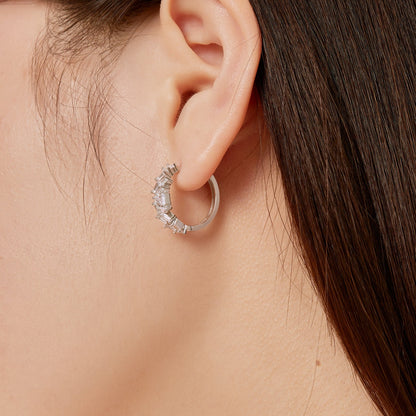 [Olivia JW]Dazzling Colorful Emerald Cut Daily Earrings