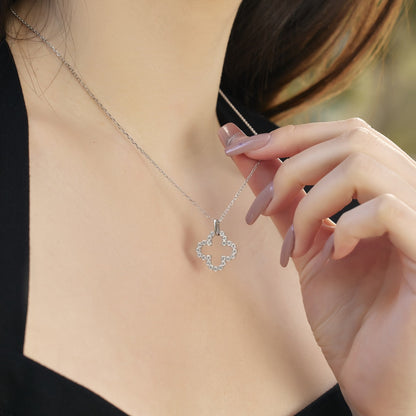 [Olivia JW]Four-Leaf Clover Hollow Design Exquisite Necklace