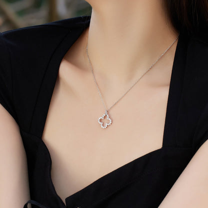 [Olivia JW]Four-Leaf Clover Hollow Design Exquisite Necklace