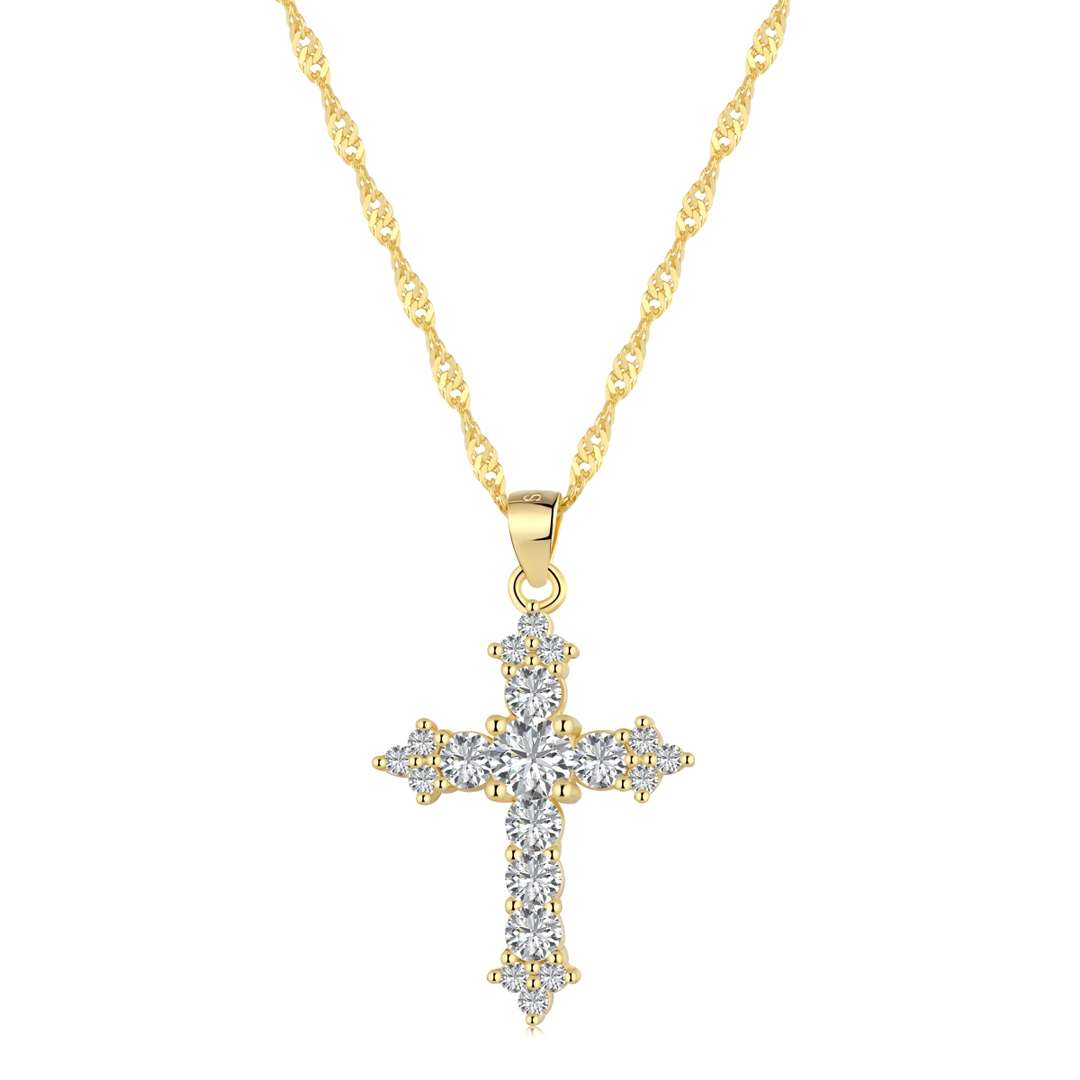 [Olivia JW]Delicate Cross Shape Necklace
