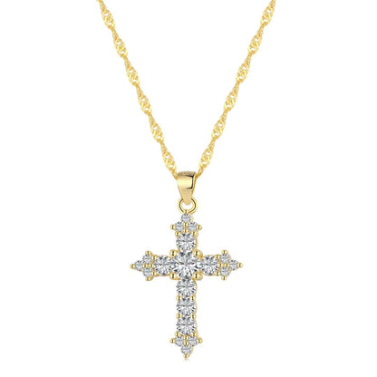 [Olivia JW]Delicate Cross Shape Necklace