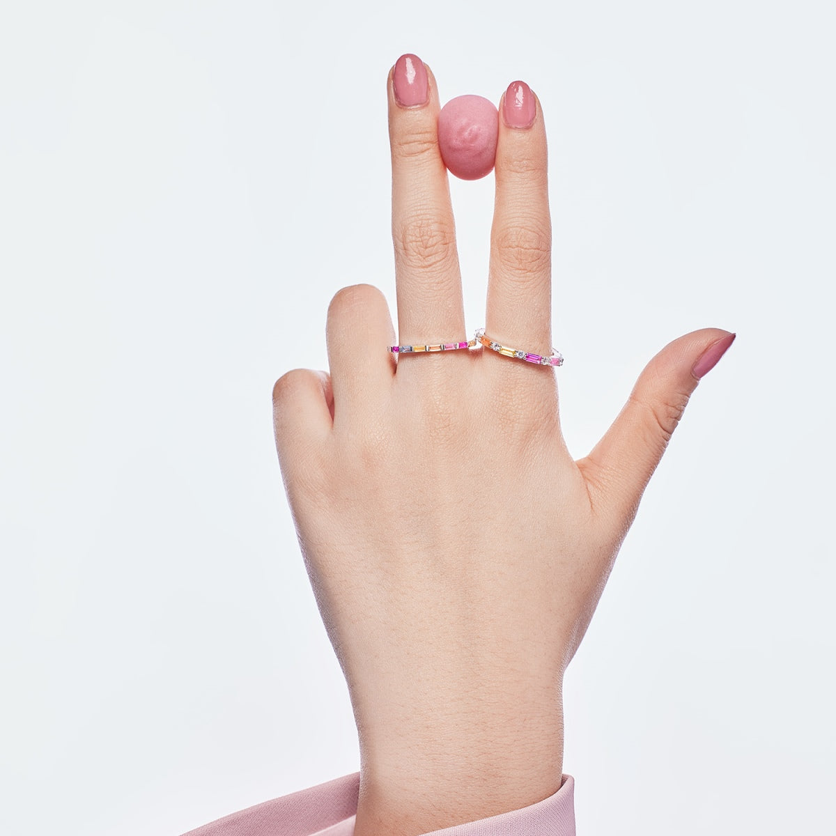 [Olivia JW]Exquisite Multicolored Emerald Cut Daily Ring