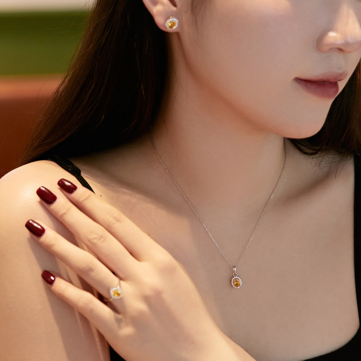 [Olivia JW]Delicate Radiant Oval Cut Daily Earrings