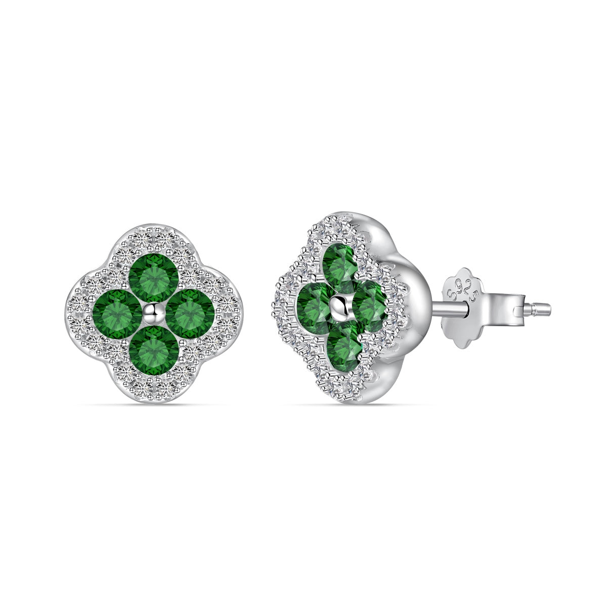 [Olivia JW]Four-Leaf Clover Flower Shaped Earrings