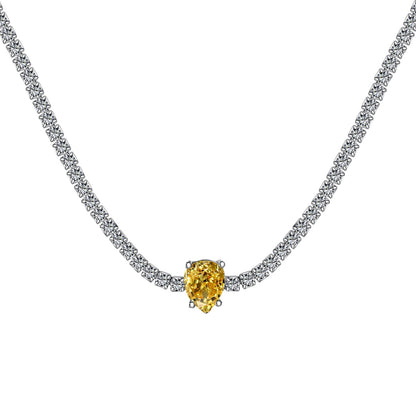 [Olivia JW]1.0 carat Unique Pear Cut Tennis Necklace