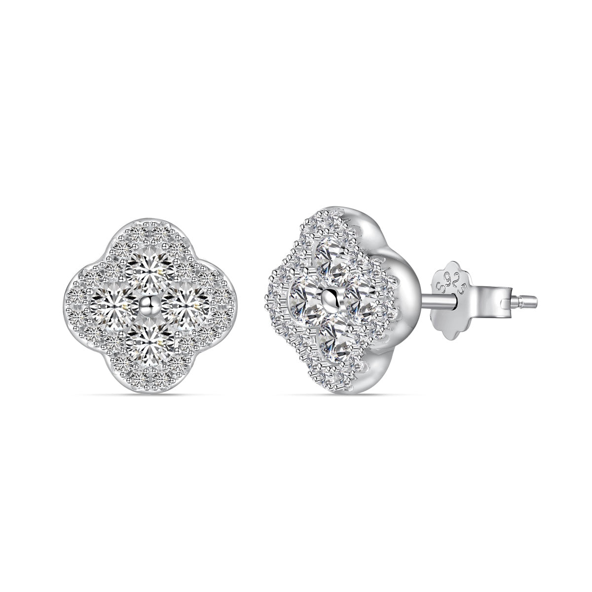[Olivia JW]Four-Leaf Clover Flower Shaped Earrings