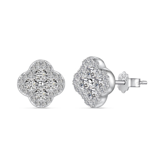 [Olivia JW]Four-Leaf Clover Flower Shaped Earrings