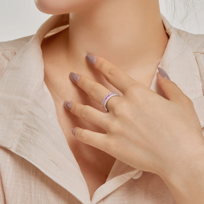 [Olivia JW]Ornate Colorful Radiant Cut Daily Ring