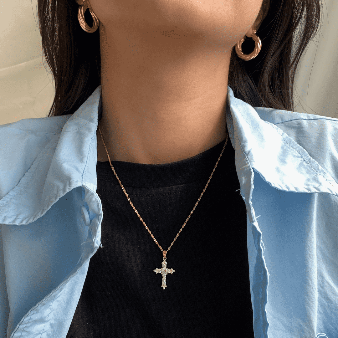 [Olivia JW]Delicate Cross Shape Necklace
