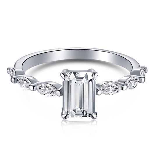 [Olivia JW]1.0 Carat Dainty Resplendent Radiant Cut Daily Ring