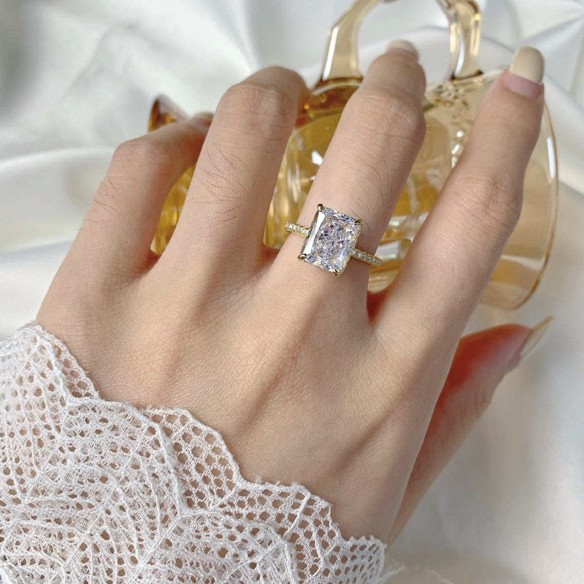 [Olivia JW]4.0 Carat Luxurious Engagement Ring
