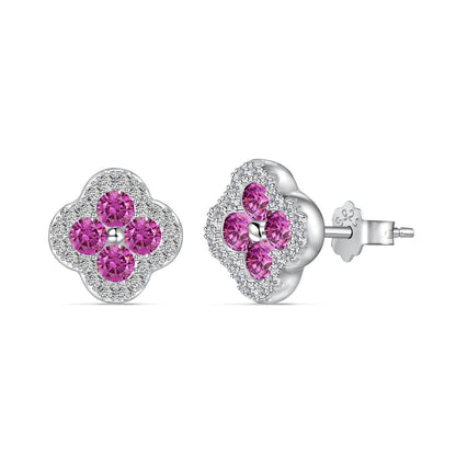 [Olivia JW]Four-Leaf Clover Flower Shaped Earrings