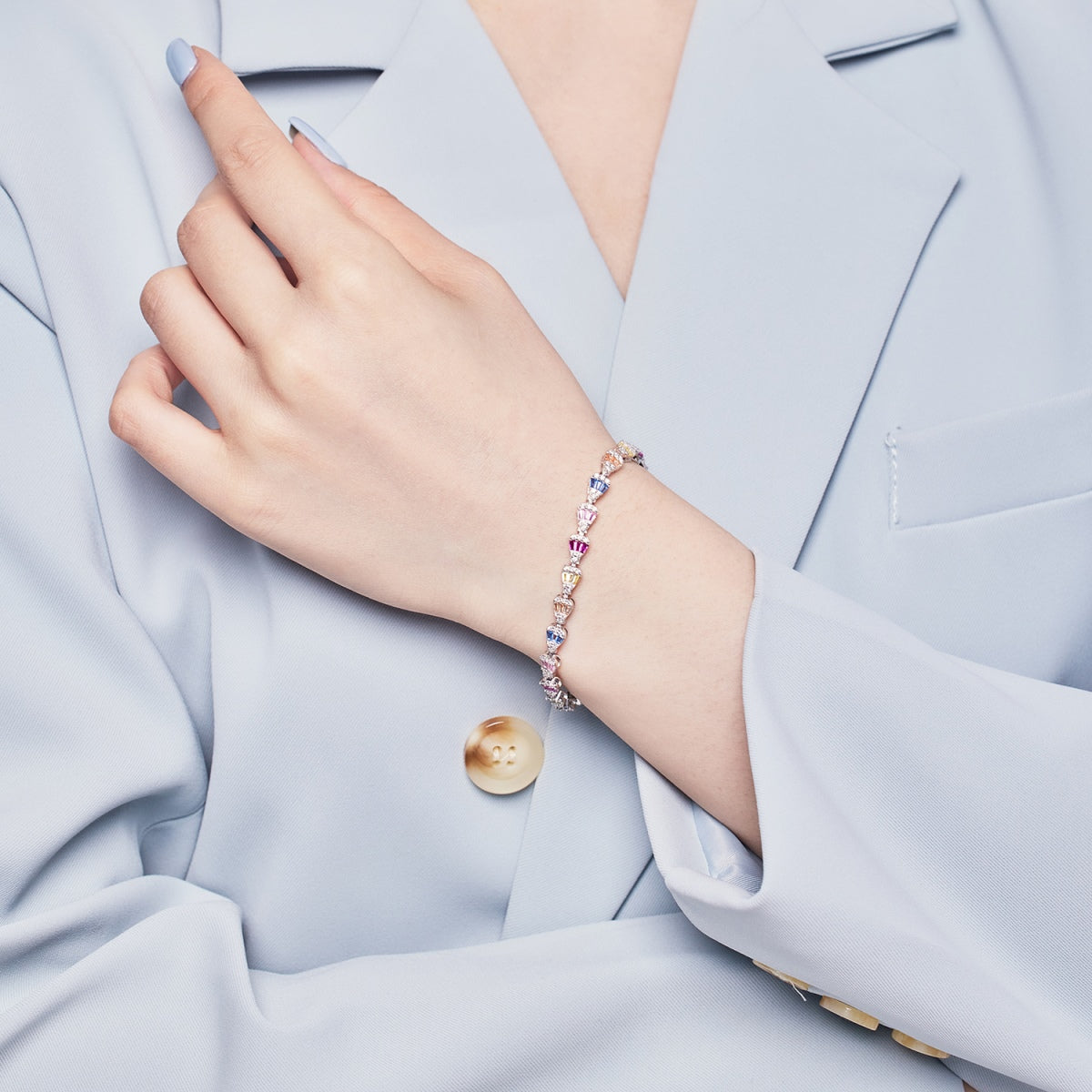 [Olivia JW]Radiant Water Drop Shape Daily Bracelet