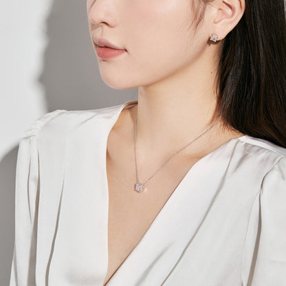 [Olivia JW]1.0 Carat Radiant Princess Cut Wedding Earrings