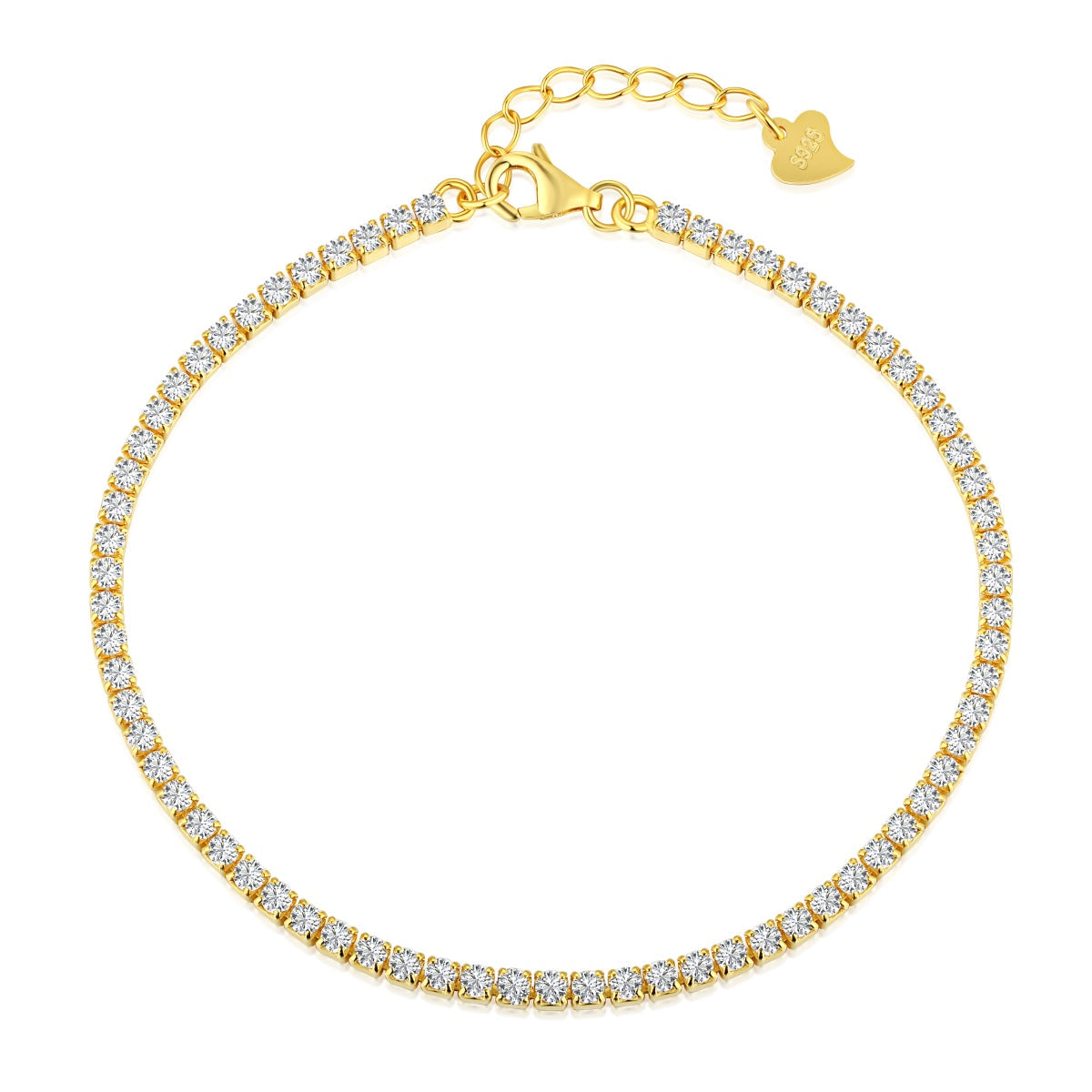 [Olivia JW]Radiant Shinning Princess Cut Tennis Bracelet