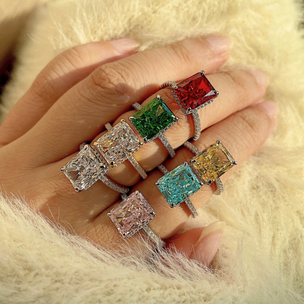 [Olivia JW]4.0 Carat Luxurious Engagement Ring
