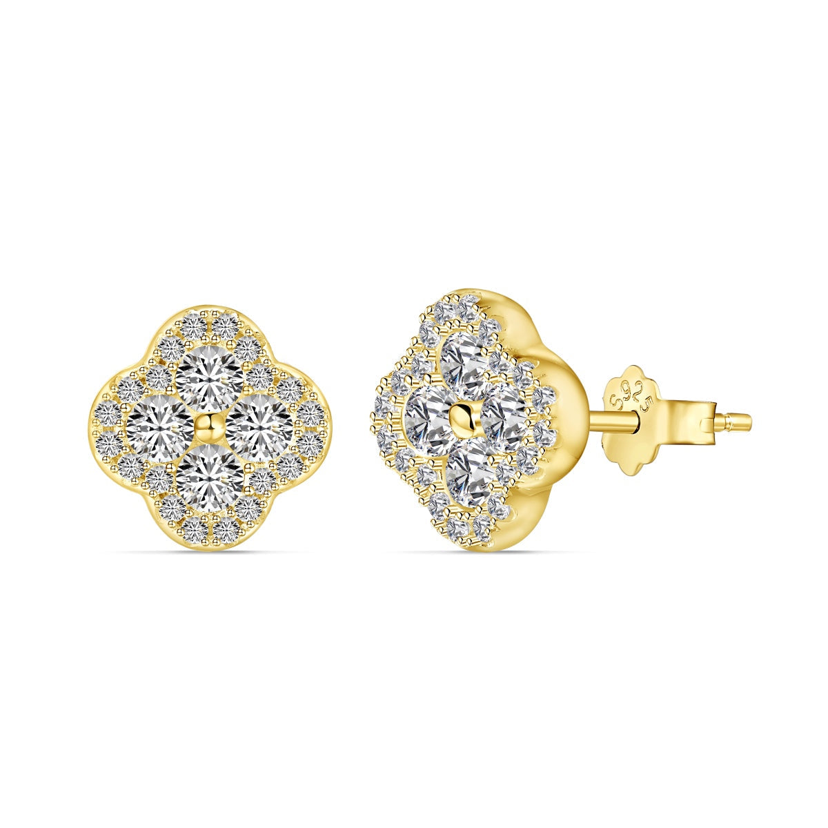 [Olivia JW]Four-Leaf Clover Flower Shaped Earrings