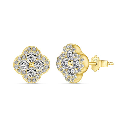 [Olivia JW]Four-Leaf Clover Flower Shaped Earrings